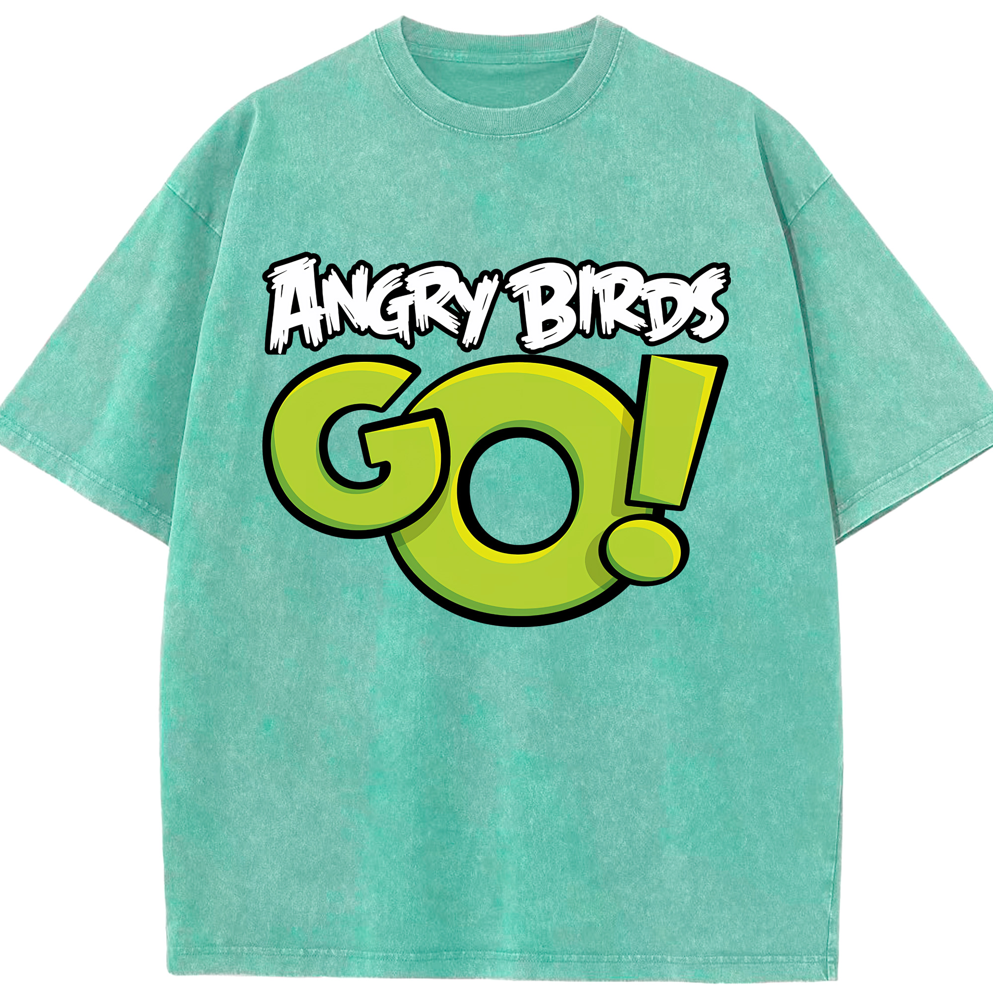 （画像用） Angry Birds アングリーバード 綿100% ヴィンテージ風 半袖Tシャツ（フロントプリント）